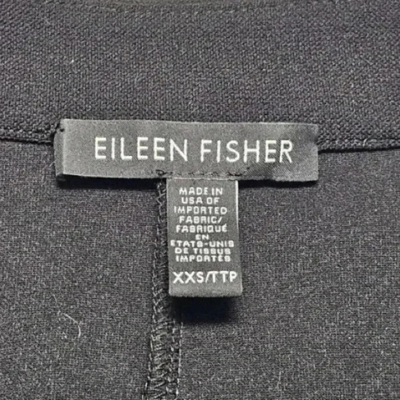 Eileen Fisher Black Lightweight Jacket w/ Standup Collar, size XXS - Picture 5 of 6